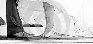 A secret wedding kiss