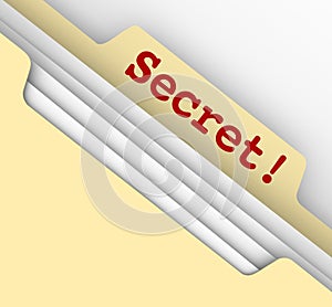 Secret Word Manila Envelope Classified Files Confidential Inform