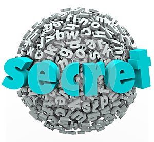 Secret Word Sphere Ball Confidential Secretive Information photo