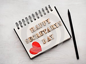 Secretaries Day and Admin Day. Greeting card