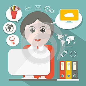 Secretary Vector Illustration