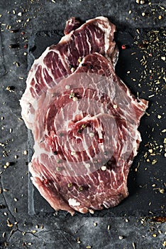 Secreto iberico, pork cut from spanish iberian pig photo