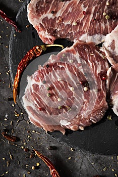 Secreto iberico, pork cut from spanish iberian pig photo