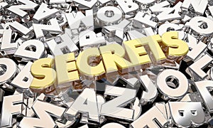 Secrets Classified Confidential Personal Information Word 3d Ill