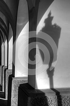 Secrets of Prague - lamp shadow on the wall