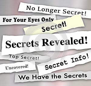 Secrets Revealed Headlines Classified Confidential Info