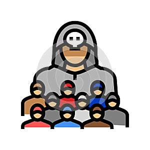 sect religious color icon vector illustration