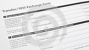 Section 1035 Exchange Paper Form