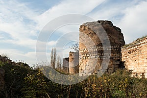 Ancient Roman walls surrounding Iznik Nicea photo