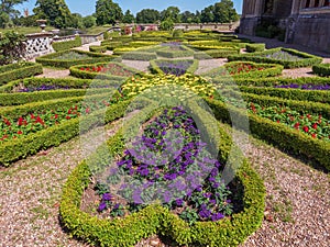 The Parterre at Charlecote House, Warwickshire, England. photo