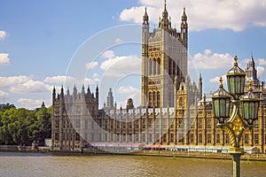 Section of the Big Ben Clock Tower in England