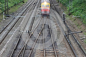 A section of an electrified railway