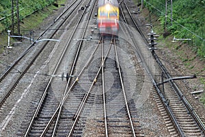 A section of an electrified railway photo