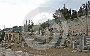 Section of the Greek site of Delphi, Greece