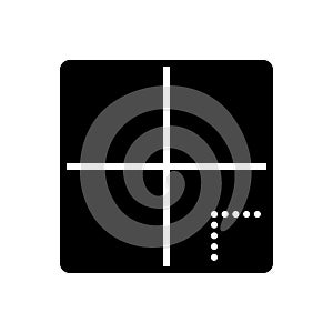 Black solid icon for Section, block and part