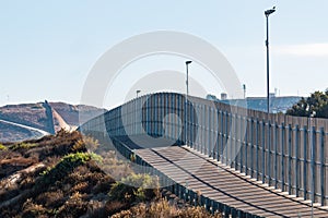 Section of International Border Wall Between San Diego/Tijuana