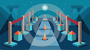 A section of the obstacle course is designed to confuse and disorient participants with mirrored surfaces and flashing