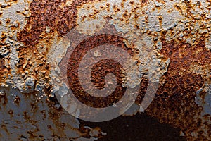 A section of rusted metal pipe