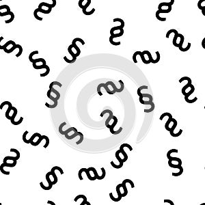 Section signs random seamless pattern. Vector paragraph marks background. Legal code or law theme