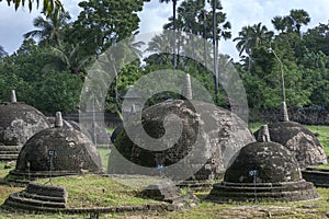 A section of the stupas at Kathurugoda Ancient Vihara at Chunnakam in northern Sri Lanka.