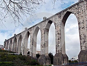 Section of ÃÂguas Livres Aqueduct, Lisbon photo