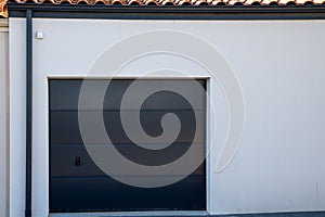 sectional modern car dark garage gray door design grey home facade white