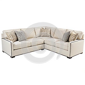 Sectional sofa isolated photo