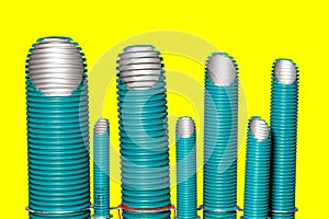 Sectional view of plastic polypropylene pipes of different diameters for plumbing work. Construction and repair technology concept