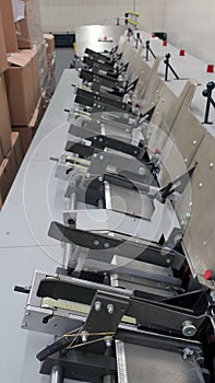 Sections of printing machines.