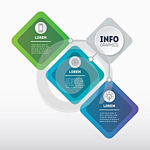 Sector infographics of technology or education process with 3 steps. Summary report. Business presentation concept with three