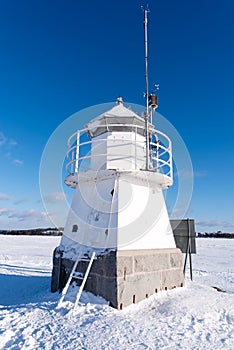 Sector light on lake Nasijarvi in Tampere