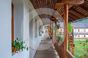 Secu monastery during a cloudy day in Romania