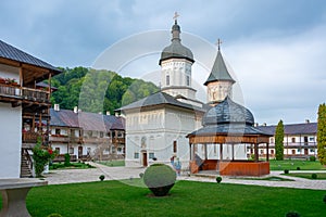 Secu monastery during a cloudy day in Romania
