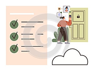 Secure Access Control System with Checklist and Cloud Integration