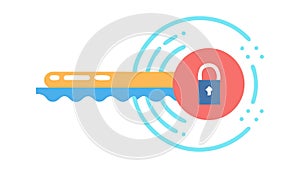 Secure access, digital encryption, data security. vector design Generative AI