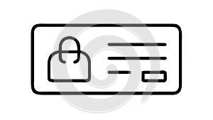 Secure Access ID Card Icon, vector design Generative AI