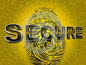 Secure Access Indicates Password Fingerprint And Protected