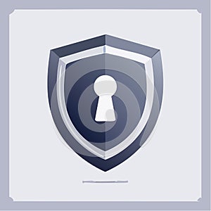 Secure Access Shield with Keyhole Icon