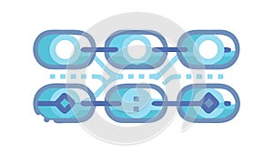 Secure Blockchain Network for Digital Transactions, vector design Generative AI