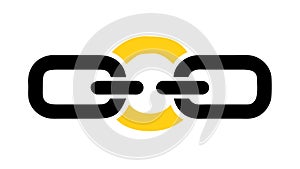 Secure Chain Link Connection Symbol Vector, vector design Generative AI