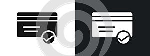 secure checkout icon linear graphics set vector in black
