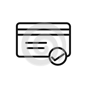 secure checkout icon linear vector graphics sign