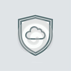 Secure Cloud Computing and Data Protection Icon