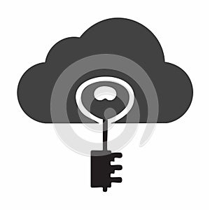 Secure Cloud Data Access Vector Icon