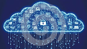 Secure cloud data storage, network digital flow
