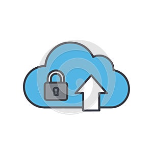 Secure Cloud Data Upload Illustration