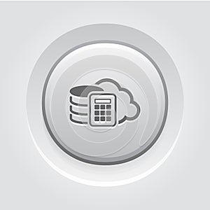 Secure Cloud Storage Icon. Flat Design