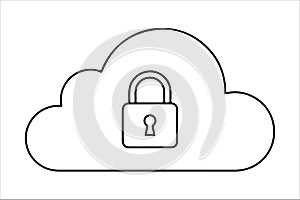 Secure cloud storage Vector