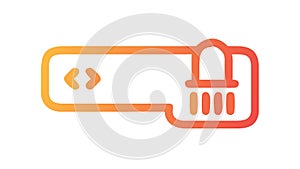 Secure Code Development Lock Icon, vector design Generative AI