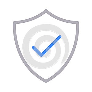 Secure colour line vector  icon